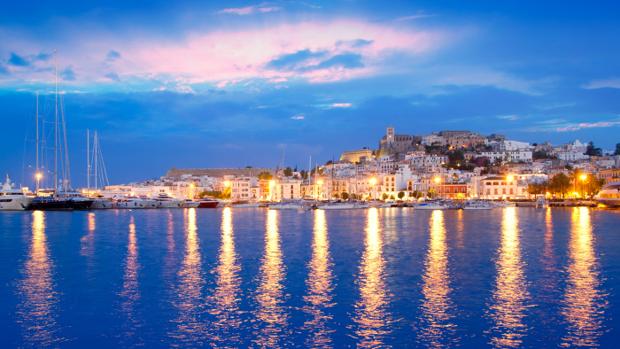 Vista del pueblo de Ibiza