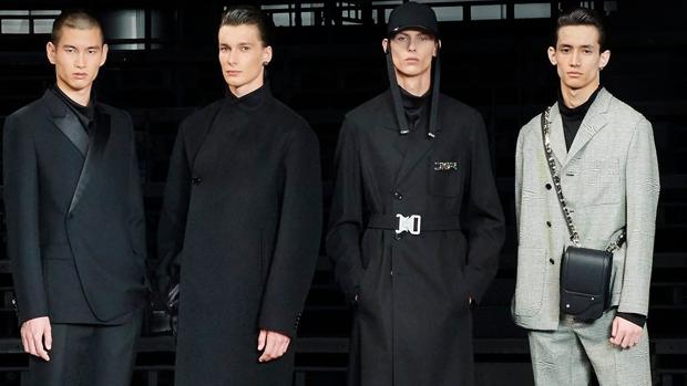 Modelos del desfile pre fall de Dior Homme 2019 durante el backstage