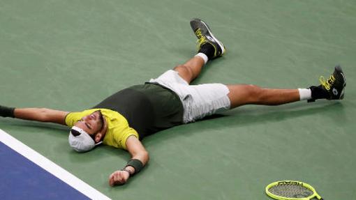 El tenista Matteo Berrettini durante uno de los partidos del US Open 2019