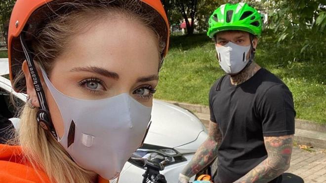 Chiara Ferragni y Fedez con diseños de la firma italiana U-Mask