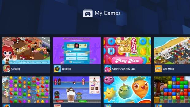 Captura de la plataforma de Facebook para los videojuegos
