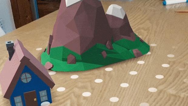 Captura de algunos experimentos con AR Core de la firma americana