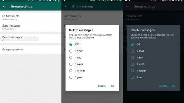 El truco para eliminar automáticamente los mensajes en WhatsApp