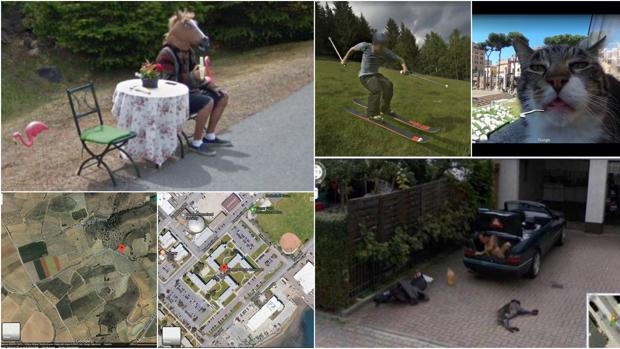 Desde el hombre caballo hasta el edificio esvástica: las imágenes más extrañas de la historia de Google Maps