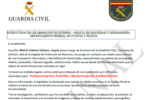Parte del texto del PDF que va adjunto al correo malicioso