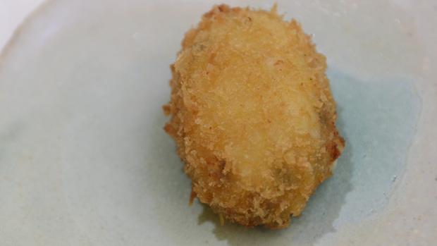 Croqueta elaborada por Miguel Carretero, ganador del IV Campeonato Internacional Joselito a la mejor Croqueta de Jamón del Mundo