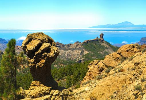 Roque Nublo, en la caldera de Tejeda